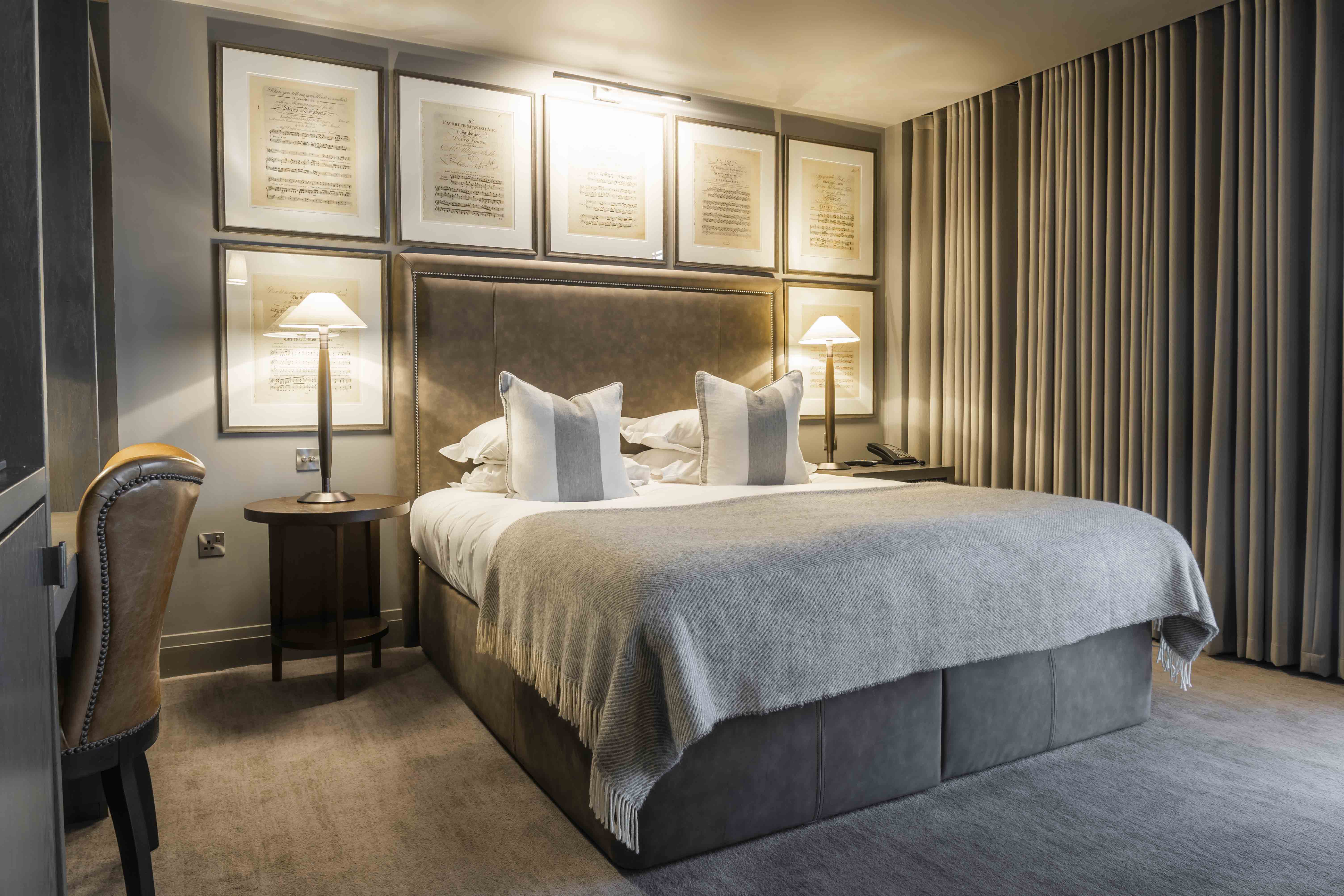 Dakota Hotel Glasgow classic bedroom, sumptuous double bed